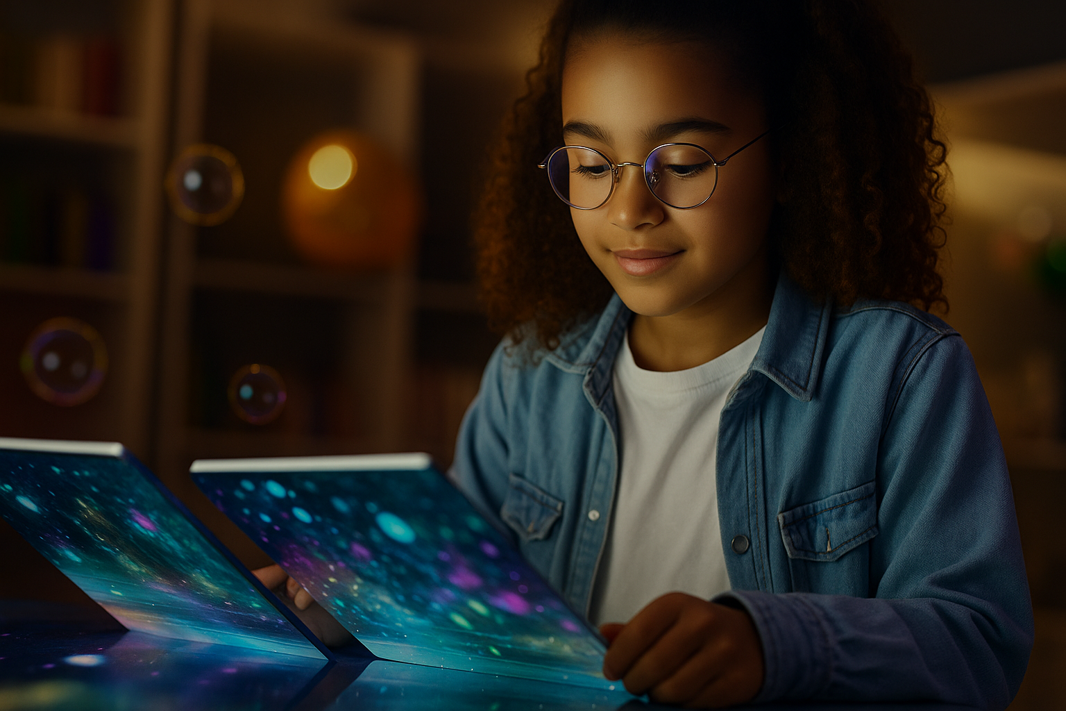 Ilustración de tecnología y creatividad en educación digital