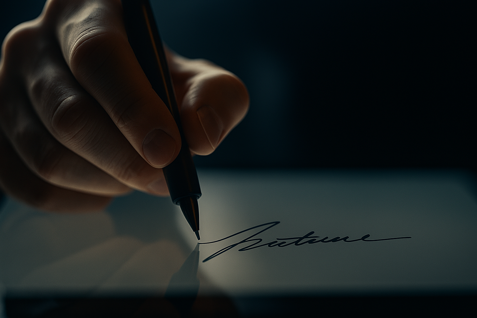 Ilustración de firma electrónica cercana y segura