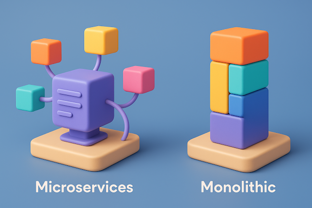 Arquitectura en 3D simple con diseño moderno