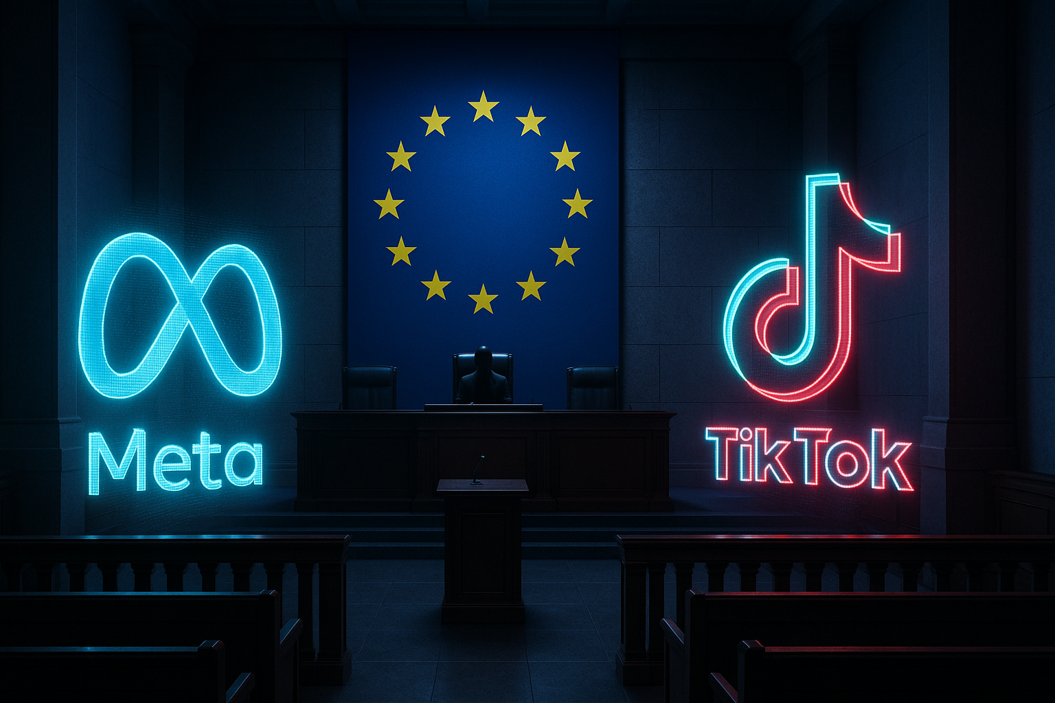 Ilustración de la batalla regulatoria entre plataformas tecnológicas y Europa