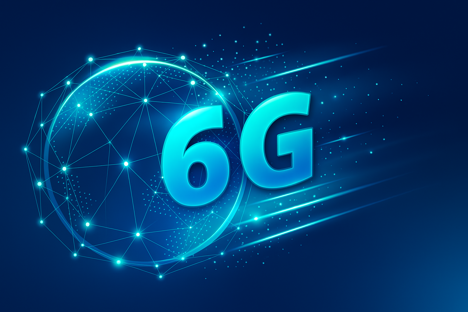 Ilustración futurista del impacto del 6G en la economía digital