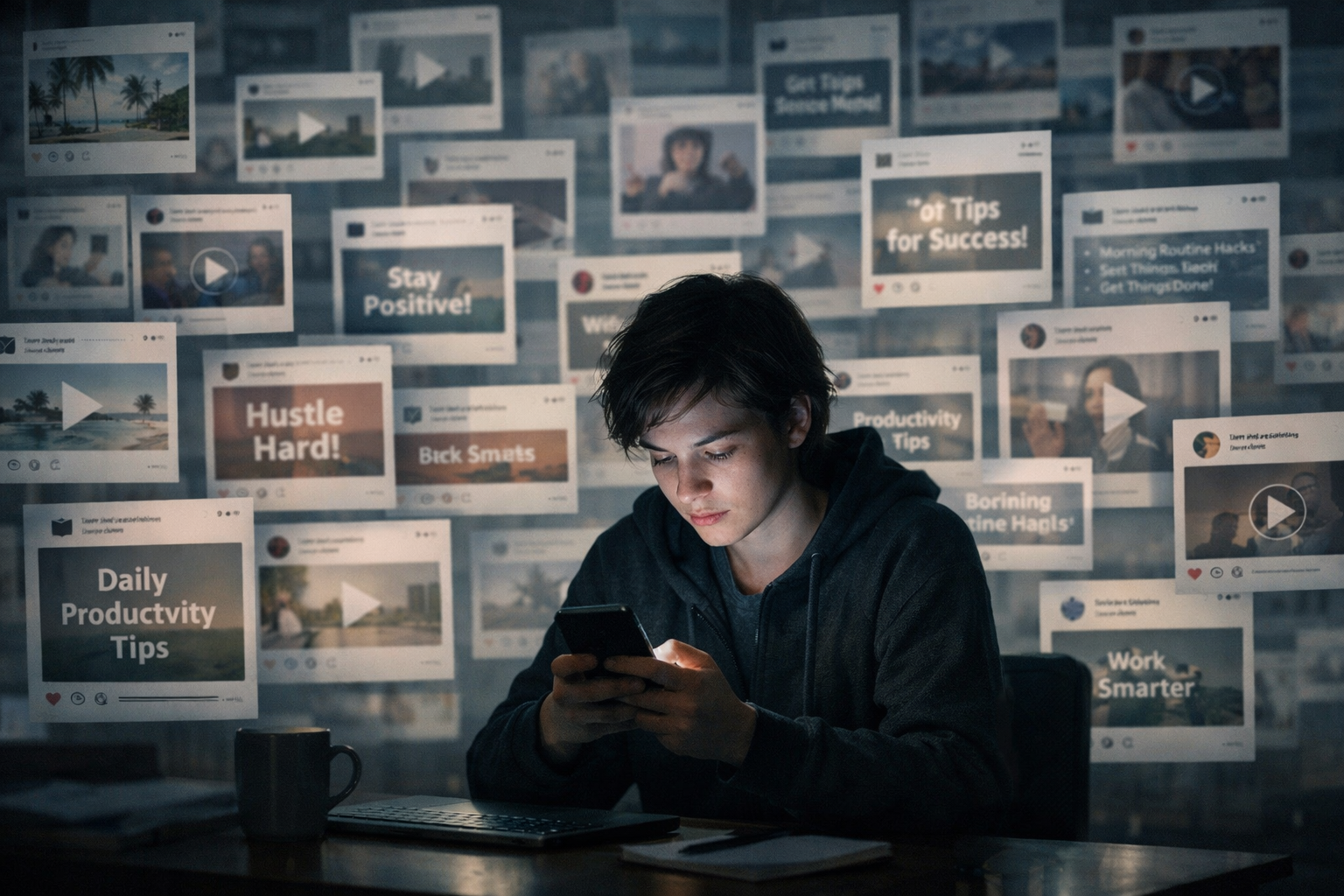 Saturación de contenido en redes sociales