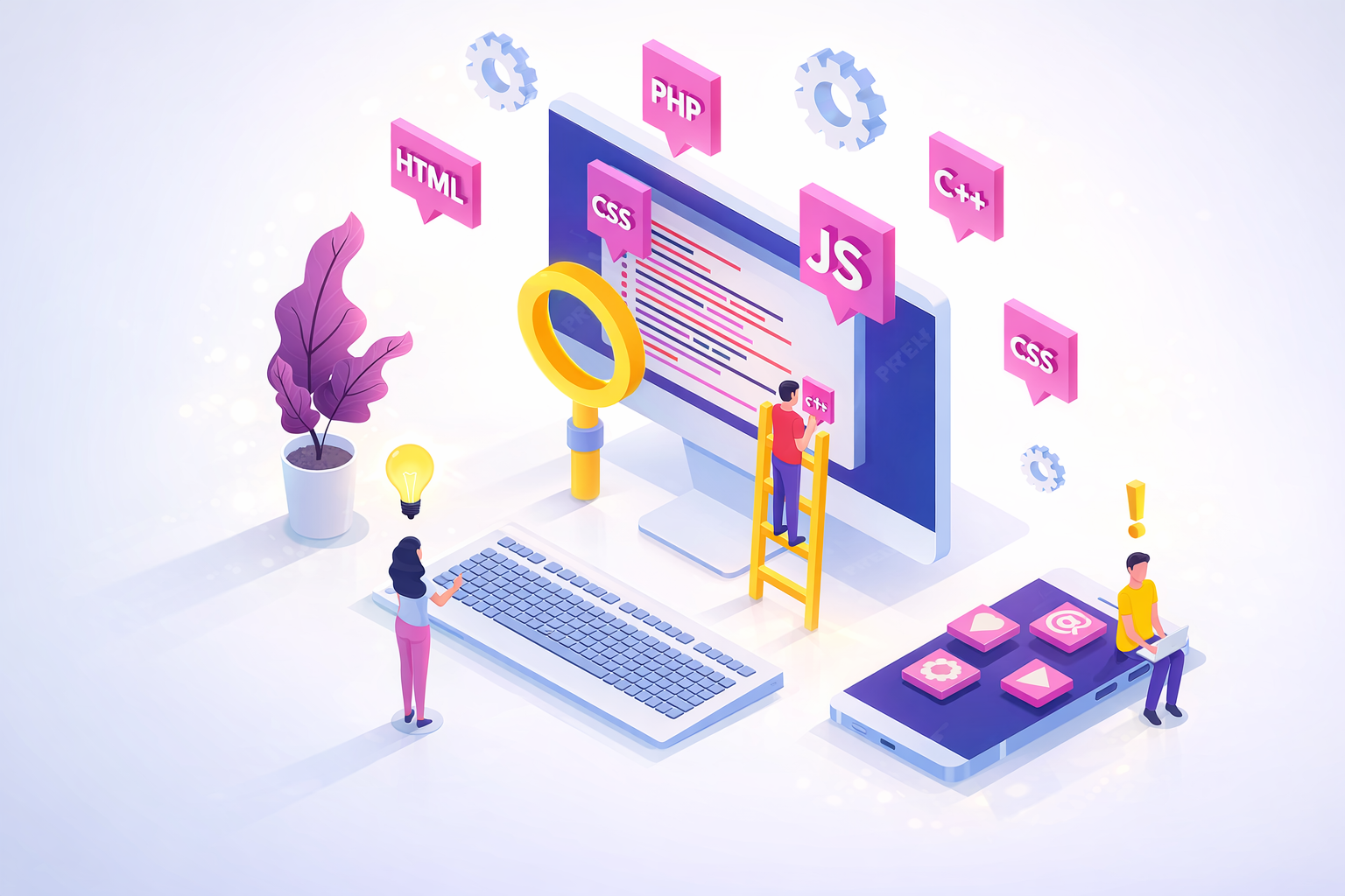 Representación visual de WebAssembly con código binario y ejecución de alto rendimiento